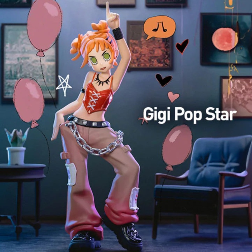 POP MART - Gigi Pop Star. NIB. UNOPENED. Peach Riot Rise Up Series.